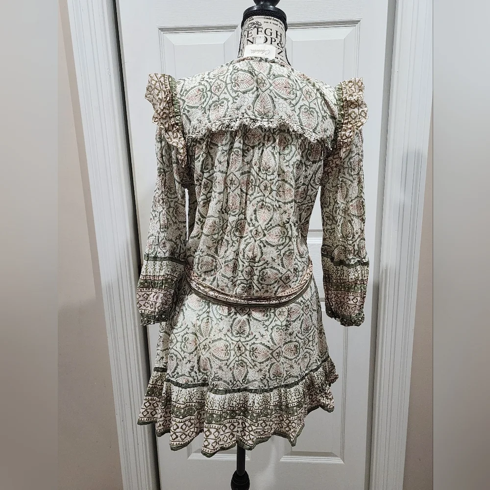 Cleobella Floral Long Sleeve Dress with Bow - Picture 3 of 8